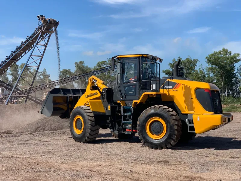 LiuGong 856H front loader at an aggregates yard